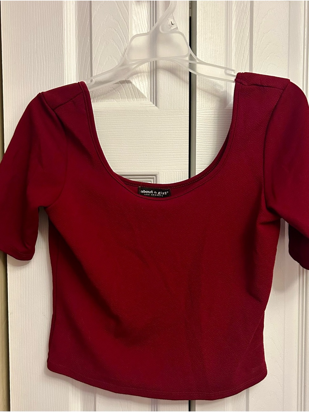 Scoop Neck Burgundy Women’s Top (L)
